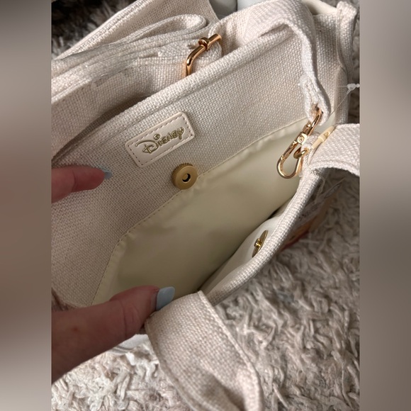 Disney Winnie the Pooh Cream White Canvas Tote Bag NWT - Picture 3 of 7